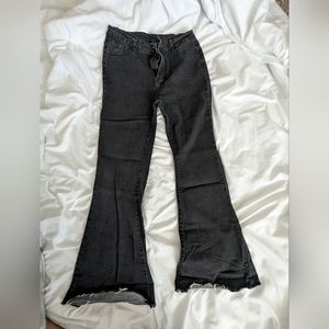 Black flare jeans